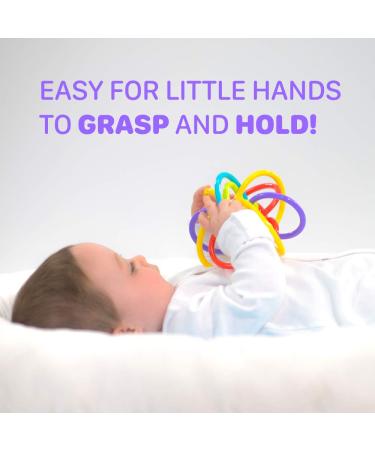 Nuby Lots A Loops Sensory Teether Toy and Rattle - Multicolor | Baby & Toddler 3M - Buy Online on GoSupps.com