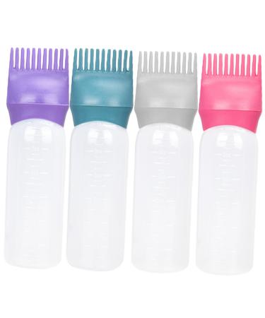 Veemoon 4 pi ces Flacons Applicateurs pour Coloration Capillaire avec Peigne Int gr Bouteilles Gradu es Pratiques pour Application Uniforme de Teinture Outils de Coiffure et Portables