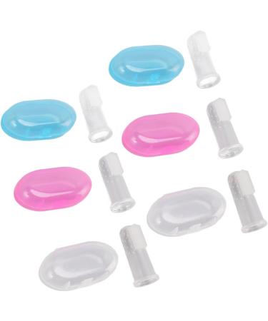 Baby Finger Toothbrush Set - 6 Gentle Silicone Infant Brushes for Early Oral Hygiene - Buy Online on GoSupps.com