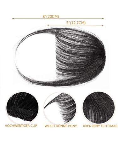SEGO Pony Hairpiece - Real Hair Fringe Clip-On Extension | 100% Remy Human Hair Straight Black #1 - Buy Online on GoSupps.com