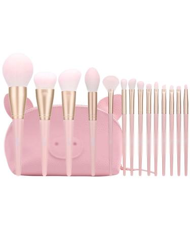 14 Pig Makeup Brush Set Full Set Of Blush Brush Loose Powder Brush Eye Shadow Brush Beauty Tools