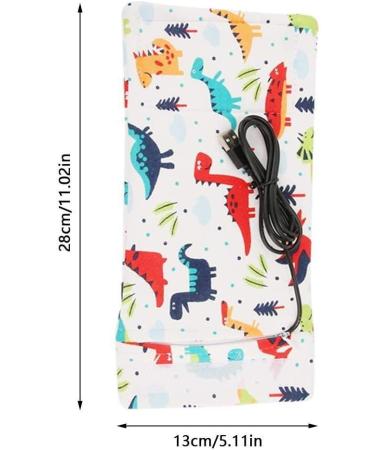 Belissy USB Baby Bottle Warmer - Portable Insulated Bag for Travel - Dinosaur Design - Buy Online on GoSupps.com