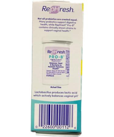 Rephresh Pro-B Probiotic Feminine Supplement Capsules - 30 Ea (Pack of 2) | International Shipping Available - Buy Online on GoSupps.com
