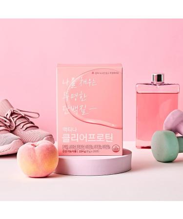 LAB&Beauty Actina Clear Protein Powder - Sugar-Free Peach Flavor 28 Convenient Sachets Light Calorie Protein for Optimal Health - Buy Online on GoSupps.com