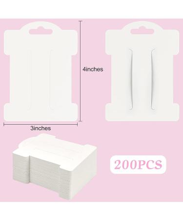 200 PCS Hair Clip Bow Display Cards - Hair Barrettes Jewelry Holder for Accessories - 4 x 3 Inches (White) - Buy Online on GoSupps.com