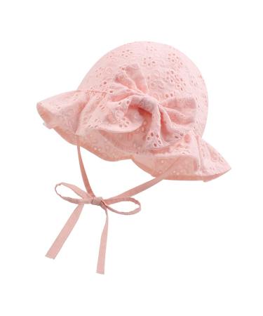 XIAOHAWANG Baby Girl Sun Hat Embroidered Flowers Toddler Bucket Hats Summer Cap for Infant Girls 0-3 Months Pink - Buy Online on GoSupps.com