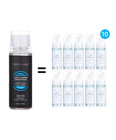 Vegan Lash Bath Foam Cleanser for Eyelash Extensions - 100ml Oil-Free Unscented DIY Professional Shampoo (1 Pack) - Buy Online on GoSupps.com