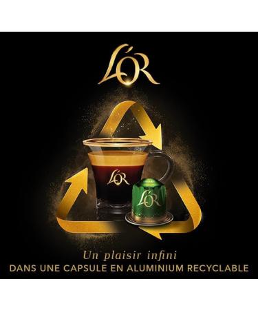 L'OR Decaffeinato 100 Coffee Capsules Intensity 6 Compatible with Nespresso (Pack of 10 x 10) - Buy Online on GoSupps.com