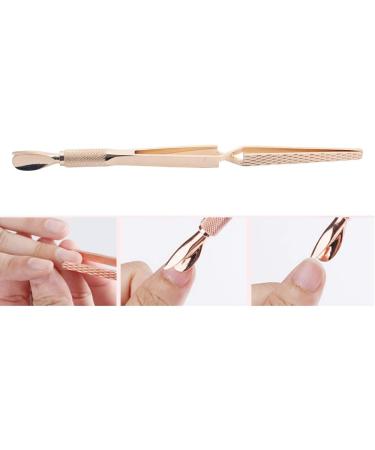 Stainless Steel Nail Pinching Clip with Nail Pusher Nail Shaping Clip Effortless Remover Nail Glue Dead Skin Sculpture Nail Art C Curve(Golden) - Buy Online on GoSupps.com
