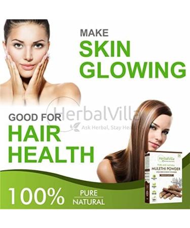 Drect Herbalvilla Mulethi Powder For Face Skin Eating and Hair (200 Grams) Skin Whitening | Yashtimadhu Powder Liquorice Powder for Eating - Buy Online on GoSupps.com