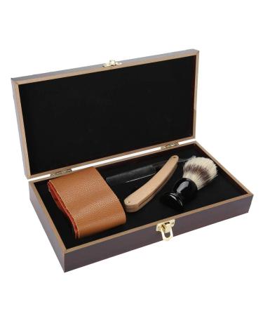3pcs Manual Razor Set with Beard Brush & Shaving Strips | Premium Wooden Box Gift Set - Ideal for Smooth Shaving - Buy Online on GoSupps.com