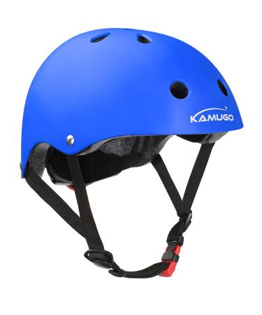 KAMUGO Kids Bike Helmet,Toddler Helmet Adjustable Kids Bicycle Helmet Girls Or Boys Ages 2-8/8-14 Years Old Multi-Sports for Cycling Skateboard Scooter Blue Small: 18.9"-21.26" / 48cm-54cm