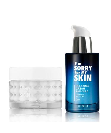 I'M SORRY FOR MY SKIN Perfect Match Set Capture Firming Enriched Cream + Relaxing Cream Ampoule | Korean Skincare for High Elasticity & Wrinkle Improvement