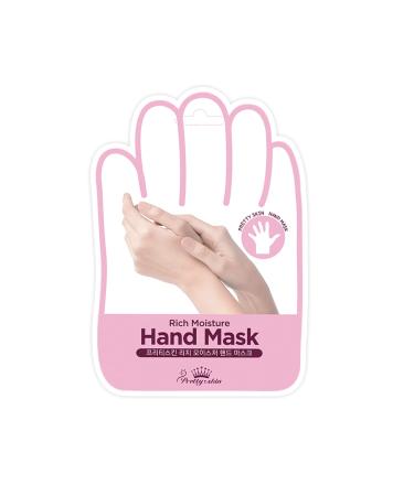 Pretty Skin Rich Moisture Hand Mask - Exfoliate Deep Moisturising for Softer Healthier Skin - 16ml - 1 Pair White