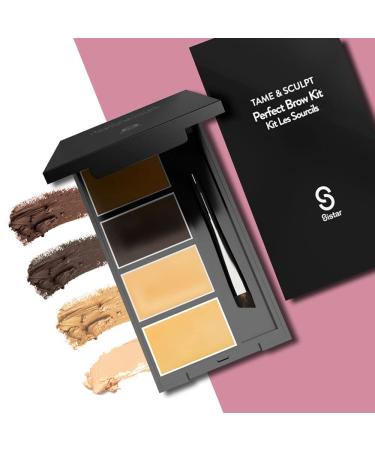Sistar Tame & Sculpt Perfect Eyebrow Kit - 3 Colors + Wax & Brush Spooly Duo | International Shipping Available - Buy Online on GoSupps.com