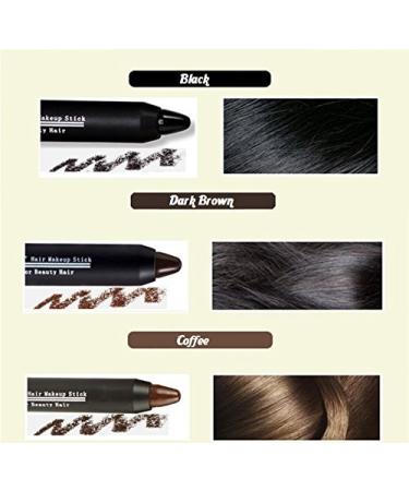 Joyous Professional Hair Chalk Pens Pack - Black, Dark Brown, Coffee | Non-toxic Temporary Hair Dye Crayons for White Hair Coverage - Buy Online on GoSupps.com