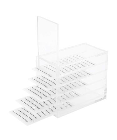 Eyelashes storage box 5 layers of false eyelashes organizer case plastic make-up storage box props eyelashes adhesive pallet holder