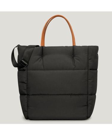 Buy SOBW Down Shoulder Bag - Large Capacity Adjustable Strap Women s Workbag Stylish Quilted Backpack for Shopping & Daily Use (Black) - Buy Online on GoSupps.com