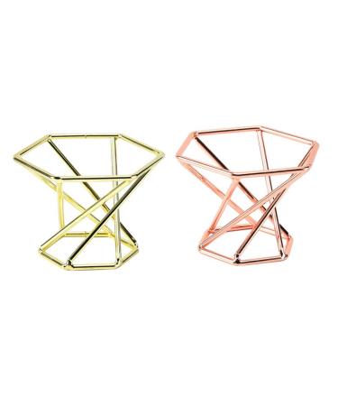 Lurrose Makeup Sponge Holder - 2 Piece Metal Drying Stand for Egg Powder Puff - Rose Gold Display Stands - International Shipping Available - Buy Online on GoSupps.com
