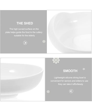 DOITOOL Elderly Scoop Plate with Suction Base - Non-Slip Self-Feeding Bowl for Disabled and Handicapped - Buy Online on GoSupps.com