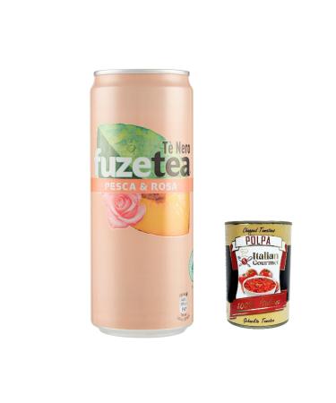 Italian Gourmet E.R. Rosette sleek can 33 cl - Black tea - Peach - 400g