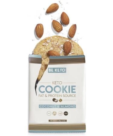 BeKeto Keto Cookie Coconut & Almond 50g Plant Based Only 2g Natural Sugars Totally Gluten Free - Buy Online on GoSupps.com