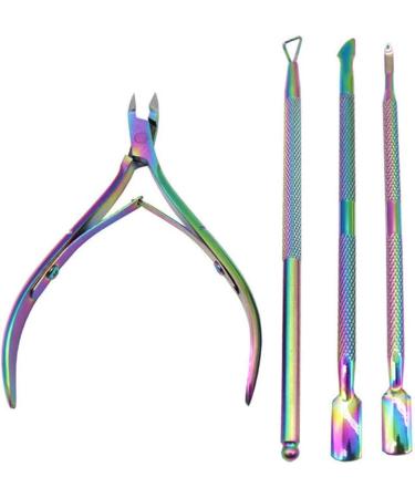 MODOAO Cuticle Pusher with Cuticle Trimmer Cuticle Nipper Pocket Nail Cuticle Nipper Pack Contains Nail Trimmer Stainless Steel Nail Art Manicure/Pedicure Tools (4 Packs) - Buy Online on GoSupps.com