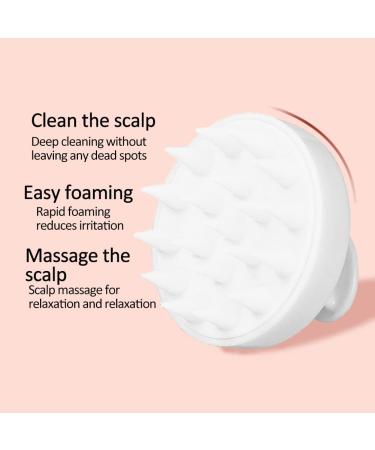 Soft Silicone Scalp Massage Device & Shampoo Brush | Head Massager for Hair Care & Relaxation (White) - International Shipping Available - Buy Online on GoSupps.com