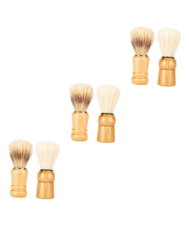 Fomiyes 6 STK Bartbrush The art of shaving shaving brushes and bowl roof cream brush shaving accessories roofs shaving brush salon shaving brushes Beauty gifts handbook wood hairbrush man