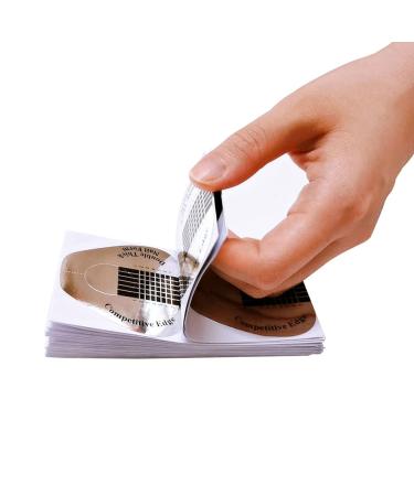 VNC 200Pcs Long Nail Forms Extension Set - Gold & Silver Nail Form Stickers for Durable Acrylic Nails - Numbers Marked for Easy Application - A-100Pcs Silver + A-100Pcs Gold - Buy Online on GoSupps.com