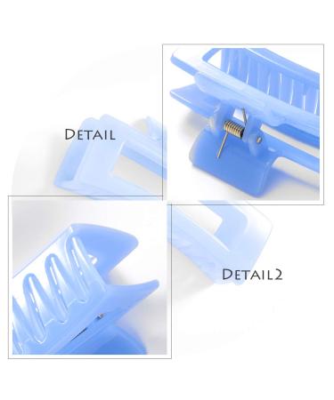 Brinie Blue Large Square Hair Claw Clips - Pack of 2 | Non Slip Hair Clamps for Women and Girls - Buy Online on GoSupps.com