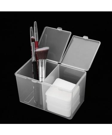 Cimenn 2 Grids Cotton Pads Container | Nail Polish & Glitter Powder Organizer Storage Box - Shop Internationally - Buy Online on GoSupps.com