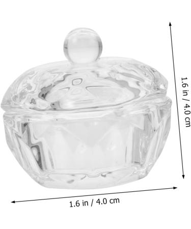POPETPOP 3Pcs nail art crystal cup mini dappen dish dappen dish with lid powder glass dappen cup nail dipping dish glass jar with lids nail liquid cup washing dishes white manicure - Buy Online on GoSupps.com