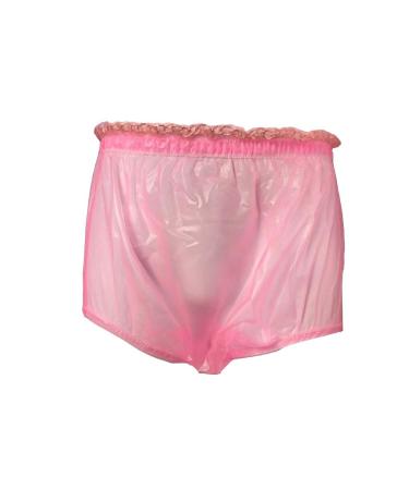 Haian ABDL Pull-On Locking Plastic Pants XL Transparent Pink
