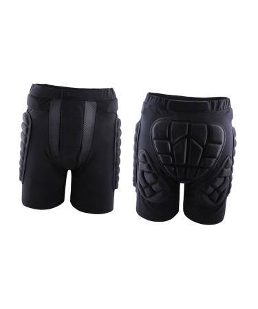 Besportble 3D shorts buttocks Padded Short Pants Feded Short Ski Pants Ski pants Short Pants Slide Shorts Pants For Skating Short Short Hockey Pants Turn pants Sport Ski Suit M Black