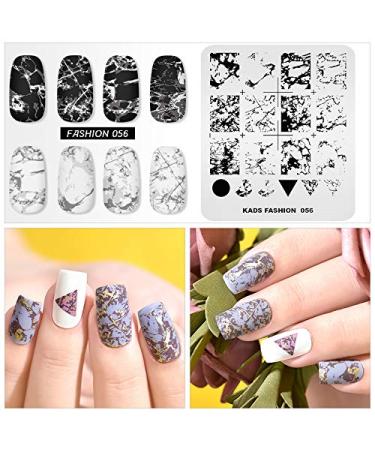 KADS Marble Nail Art Stamping Plate - Nail DIY Design Tool (FA056) - Buy Online on GoSupps.com