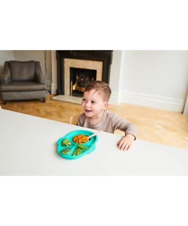 Matchstick Monkey Baby Weaning Section Plate - Green | 3 Split Sections, Antimicrobial, Anti-Slip, BPA-Free | 12+ Months - Buy Online on GoSupps.com