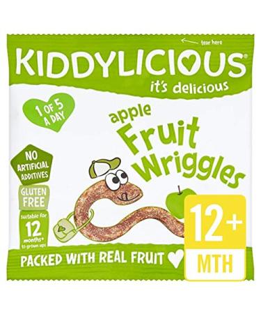 Kiddylicious Apple Fruit Wriggles 12g - Pack of 2