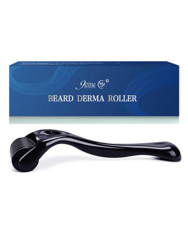 Derma Roller for Face Body Hair Beard Growth, Beard Roller for Men - 540 Titanium Microneedling Roller for Home Use Black#0.5