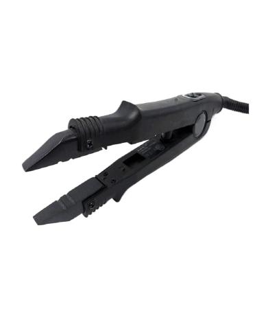 Hair extension iron 1pc Professional Adjustable Temperature Constant Hair Extension Iron Heat Keratin Fusion Connector Hair Extensions Tools(B-Black)