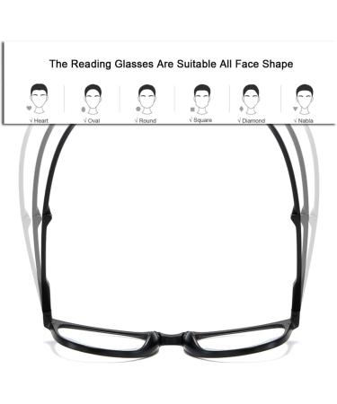 Portable Folding Reading Glasses for Women Men Blue Light Blocking Readers Multifocus Anti Glare Glasses(Couleur:Noir Grandeur:1.0x) - Buy Online on GoSupps.com