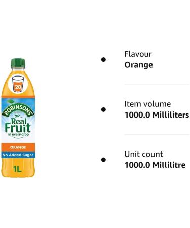 Robinsons Orange Squash 1L: Refreshing Citrus Drink for Hydration and Flavor - Buy Online on GoSupps.com