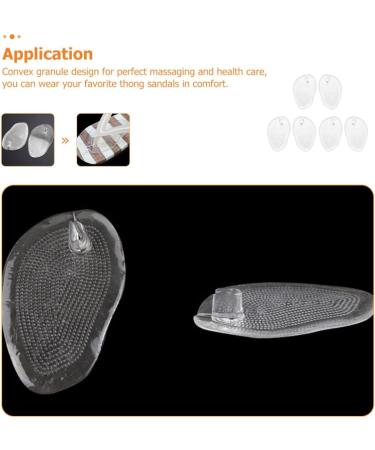 USHOBE 3 Pairs Gel Metatarsal Pads for Thong Sandals | Forefoot Cushion Inserts for Metatarsal Support | Clear Grips for Slip-Resistant Comfort - Buy Online on GoSupps.com