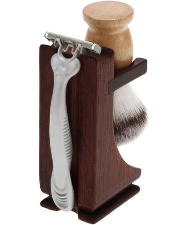 Premium Men's 3-in-1 Razor Shaver Set with Wooden Stand & Bowl - Complete Beard Grooming Kit for Sharp Shaves - Buy Online on GoSupps.com