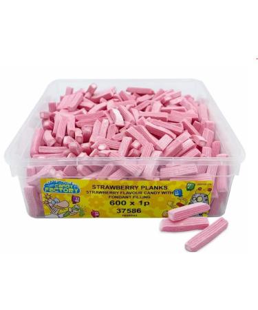 Ellies Jellies Crazy Candy Factory Strawberry Planks 1p Tub x3