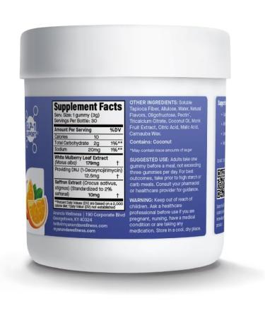 GLP-1 Carb Blocker Gummies White Mulberry Leaf Extract + Saffron Pre-Meal Gummies for Lower Carb Absorption & Minimal Bloating Orange Flavor 30 Count Orange 1 Count (Pack of 1) - Buy Online on GoSupps.com