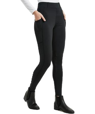 TrustRider Women's Knee-Patch Riding Tights - Black, X-Small - Buy Online on GoSupps.com