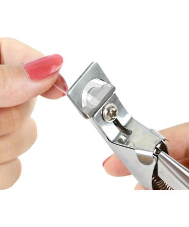 False Nail Tip Clipper Trimmer - Acrylic Edge Cutter Tool (Silver) - Buy Online on GoSupps.com
