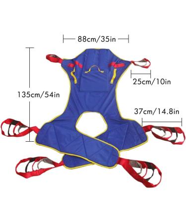 Universal Patient Lift Sling Full Body Lifts Slings with Head and Back Support Transfer Sling for Elderly 6 Straps - Large - Buy Online on GoSupps.com