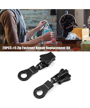 Zipper Slider Kit - 20 Metal Alloy #5 Zipper Sliders for DIY Clothing & Pockets | Fydun Zipper Repair Replacement - Buy Online on GoSupps.com